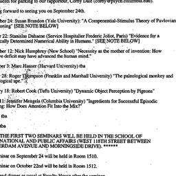 Schedules, Cognitive & ...