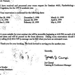 Announcements, 1999-07-15. ...