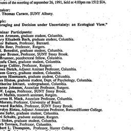 Minutes, 1991-09-26. Cognit...