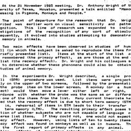 Minutes, 1985-11-21. Cognit...