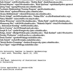 Announcements, 2001-04-05. ...
