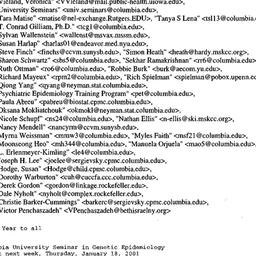 Announcements, 2001-01-11. ...
