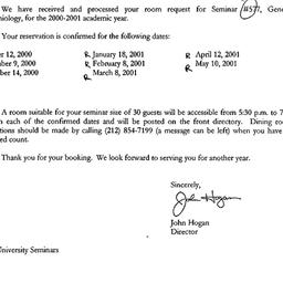 Correspondence, 2001-06-05....