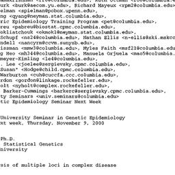 Announcements, 2000-11-02. ...