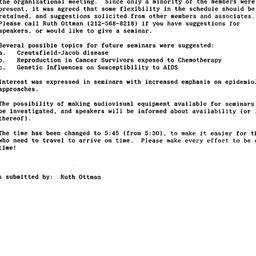 Minutes, 1986-09-11. Geneti...