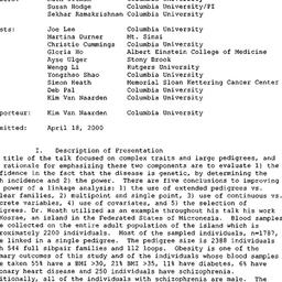 Minutes, 2000-04-13. Geneti...