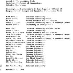 Minutes, 1999-11-11. Geneti...
