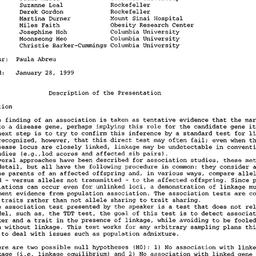 Minutes, 1999-01-21. Geneti...