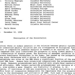Minutes, 1998-12-10. Geneti...