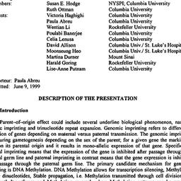 Minutes, 1999-05-13. Geneti...
