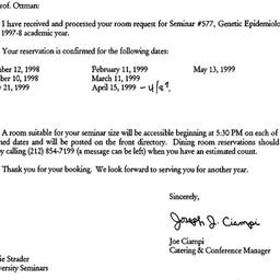 Correspondence, 1999-07-15....