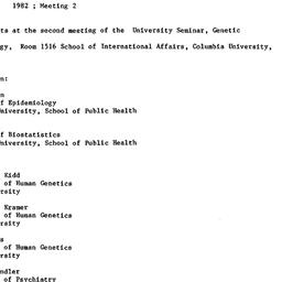Minutes, 1982-12-09. Geneti...