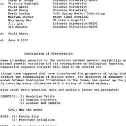 Minutes, 1997-04-10. Geneti...