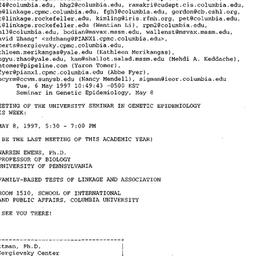 Announcements, 1997-05-08. ...