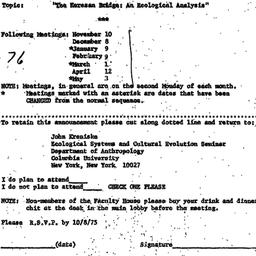 Announcements, 1975-10-13. ...