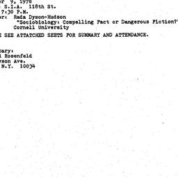 Minutes, 1978-10-09. Ecolog...