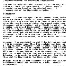 Minutes, 1990-11-05. Ecolog...