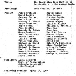 Minutes, 1969-03-10. Ecolog...