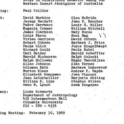 Minutes, 1969-01-13. Ecolog...