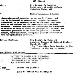 Announcements, 1969-02-10. ...