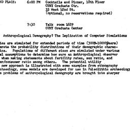 Announcements, 1973-11-12. ...