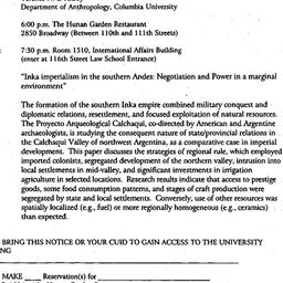 Announcements, 1994-03-07. ...