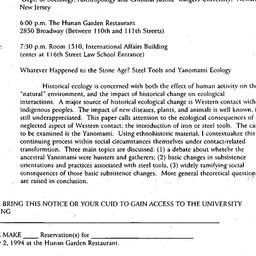 Announcements, 1994-05-02. ...