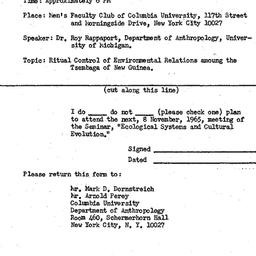 Announcements, 1965-10-25. ...