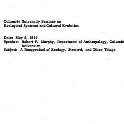 Minutes, 1966-05-09. Ecolog...