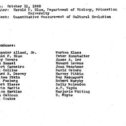 Minutes, 1965-10-11. Ecolog...