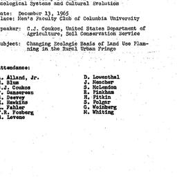 Minutes, 1965-12-13. Ecolog...