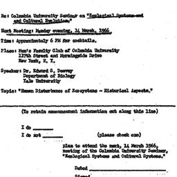 Announcements, 1966-03-01. ...