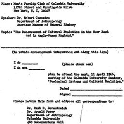 Announcements, 1966-03-31. ...
