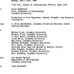 Minutes, 1984-04-23. Ecolog...