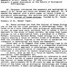 Minutes, 1986-10-20. Ecolog...