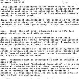 Minutes, 1987-03-17. Ecolog...