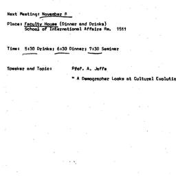 Announcements, 1976-11-08. ...