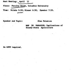 Announcements, 1977-04-11. ...