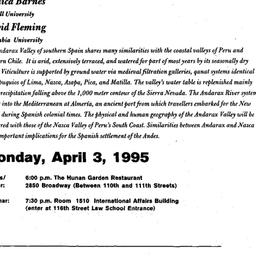Announcements, 1995-04-03. ...
