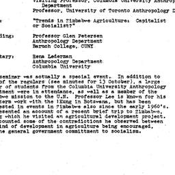 Minutes, 1980-11-10. Ecolog...