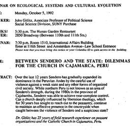 Announcements, 1992-10-05. ...