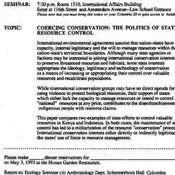 Announcements, 1993-05-03. ...