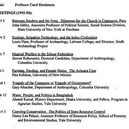 Schedules, Ecology and Cult...