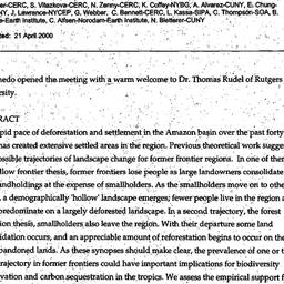 Minutes, 2000-03-29. Ecolog...