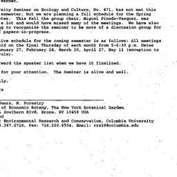 Correspondence, 1999-11-18....