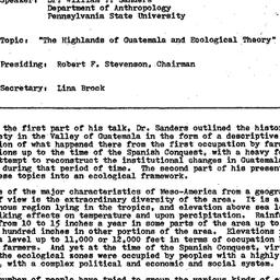 Minutes, 1970-11-09. Ecolog...