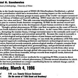 Announcements, 1996-03-04. ...
