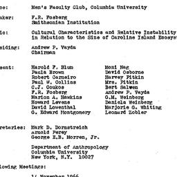 Minutes, 1966-10-10. Ecolog...