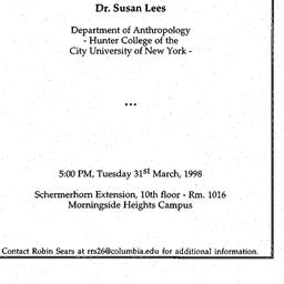 Announcements, 1998-03-31. ...