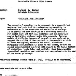Announcements, 1970-02-09. ...